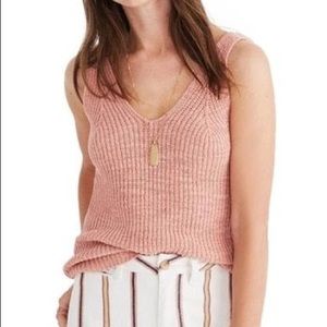 NWT Madewell Monterey Sweater Tank In Lucid Pink